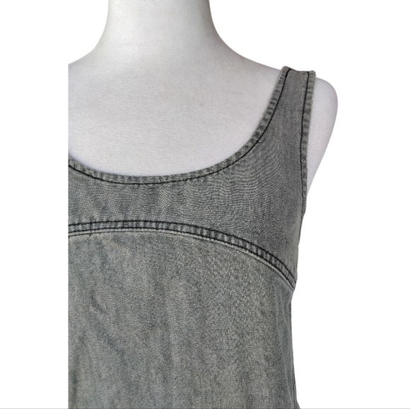Natural Life Gray Denim JJ Jumper Pockets Adjustable Straps Size XS - Picture 3 of 9